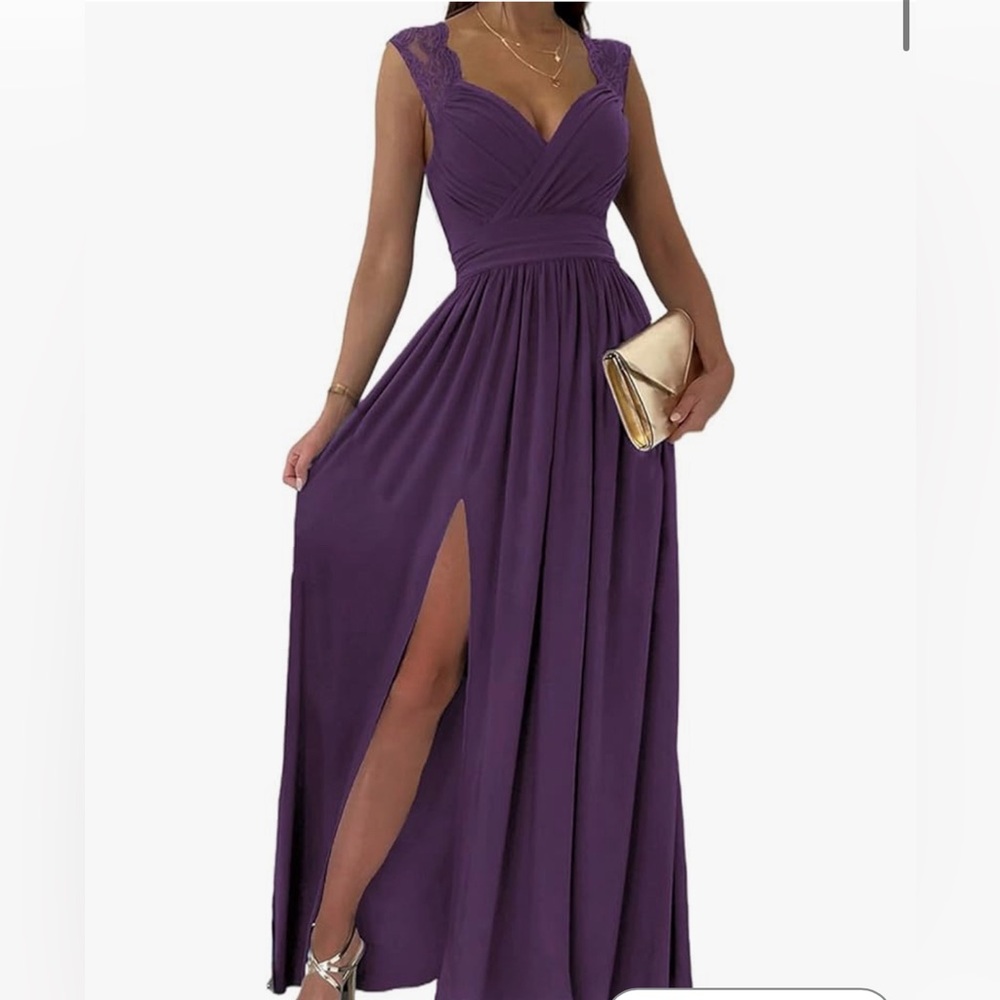 Elegant Purple Evening Gown